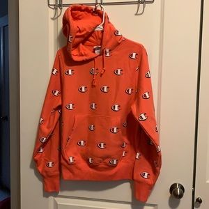 champion logo hoodie